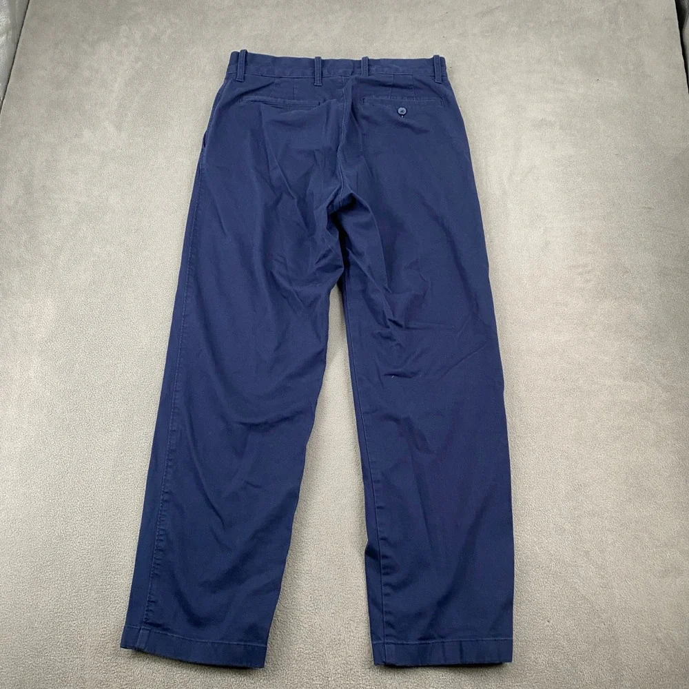 J.Crew Flex Relaxed Fit Chino Pants Mens 29x30 Navy Blue Cotton Stretch Trousers